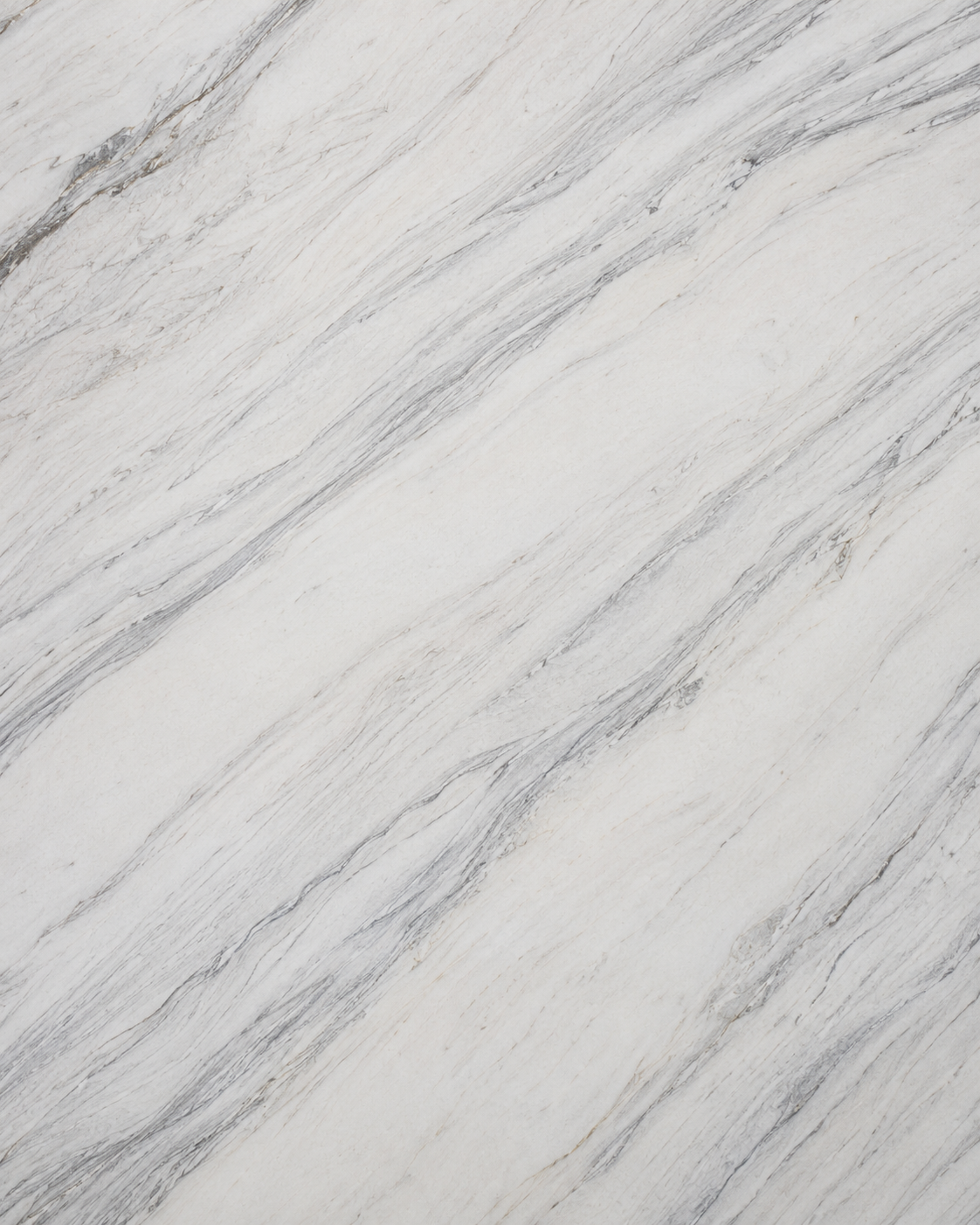 Quartzite Countertops South Florida | King of Quartz 12 Authentic White Macaubas Quartzite slab with bright white background and flowing silver-gray linear veining, commonly used for luxury waterfall islands and contemporary kitchen countertops in South Florida.
