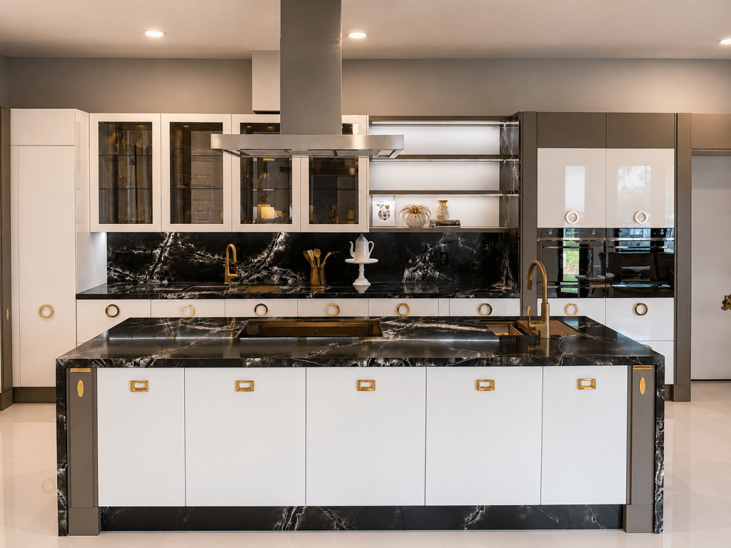 Custom luxury kitchen countertop installation in South Florida