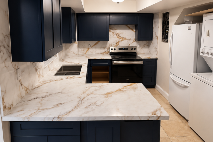 Modern Transitional Kitchen Remodel in Cooper City, FL by King of Quartz Countertops project photo 2